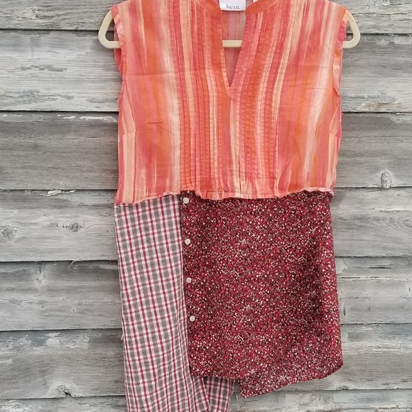 Boho Patchwork Sleeveless Upcycled Top - Picture 3 of 3